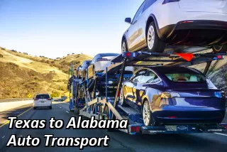 Texas to Alabama Auto Transport Shipping