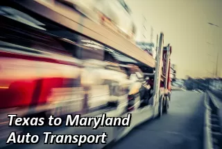 Texas to Maryland  Auto Transport Shipping
