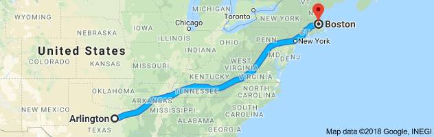 Arlington to Boston Auto Transport Route