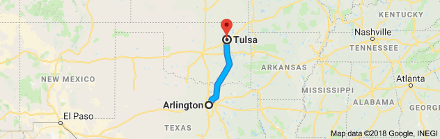 Arlington to Tulsa Auto Transport Route