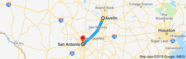 Austin to San Antonio Auto Transport Route