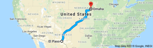 El Paso to Omaha Auto Transport Route