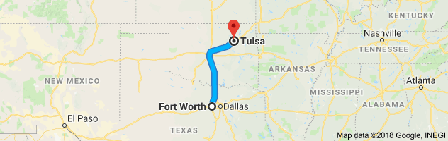 Fort Worth to Tulsa Auto Transport Route