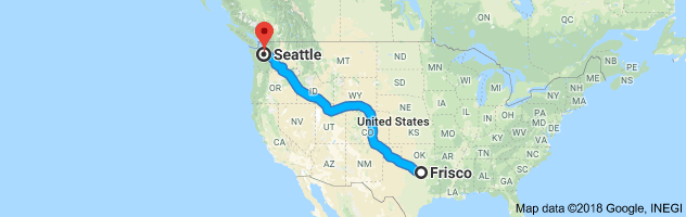 Frisco to Seattle Auto Transport Route