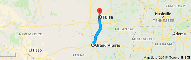 Grand Prairie to Tulsa Auto Transport Route