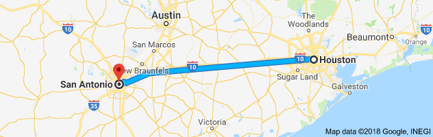 Houston To Sanantonio Auto Transport Route 