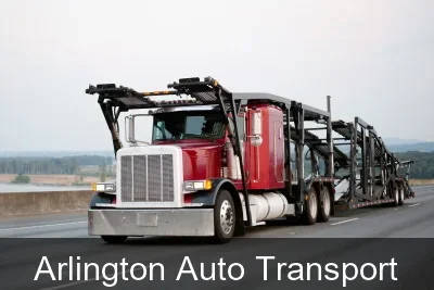 Arlington Auto Transport carrier loading a vehicle