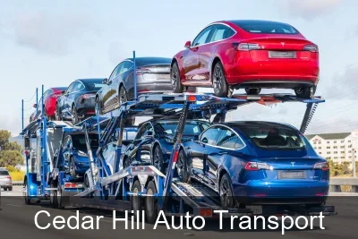 Cedar Hill Auto Transport carrier loading a vehicle