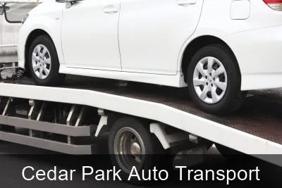 Cedar Park Auto Transport carrier loading a vehicle