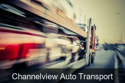 Channelview Auto Transport carrier loading a vehicle
