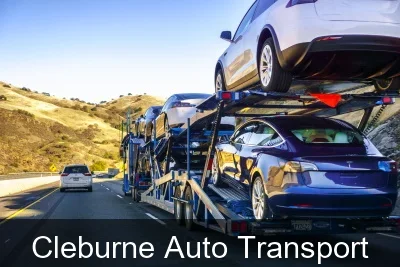 Cleburne Auto Transport carrier loading a vehicle