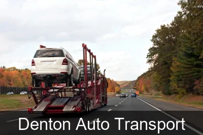 Denton Auto Transport carrier loading a vehicle