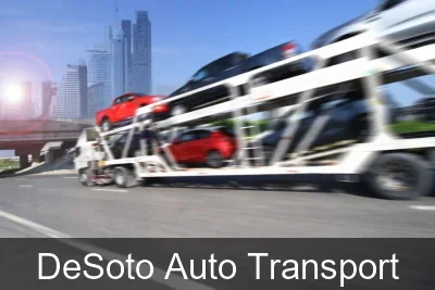 DeSoto Auto Transport carrier loading a vehicle