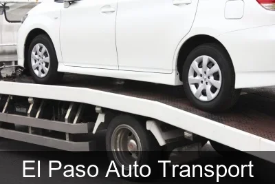 El Paso Auto Transport carrier loading a vehicle