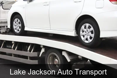 Lake Jackson Auto Transport carrier loading a vehicle