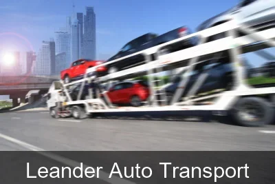Leander Auto Transport carrier loading a vehicle