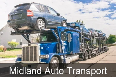 Midland Auto Transport carrier loading a vehicle