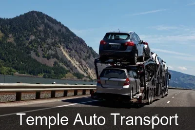 Temple Auto Transport carrier loading a vehicle