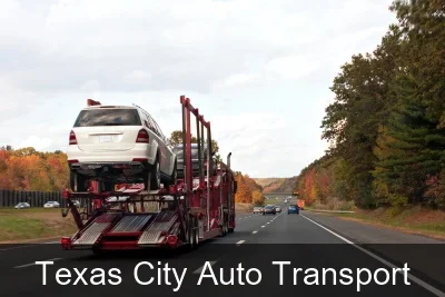 Texas City Auto Transport carrier loading a vehicle