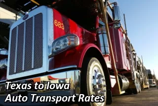Texas to Iowa Auto Transport Rates