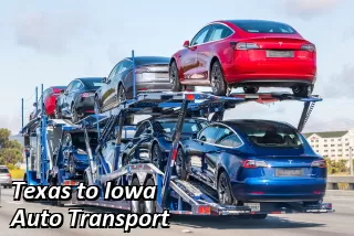 Texas to Iowa Auto Transport Shipping