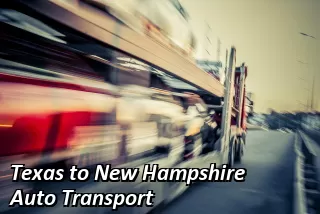 Texas to New Hampshire Auto Transport Shipping
