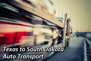 Texas to South Dakota Auto Transport Shipping