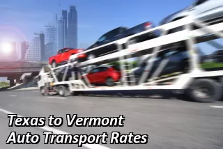 Texas to Vermont Auto Transport Rates