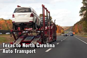 Texas to North Carolina Auto Transport Rates