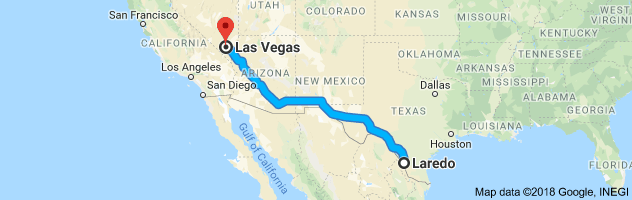 Laredo to Las Vegas Auto Transport Route