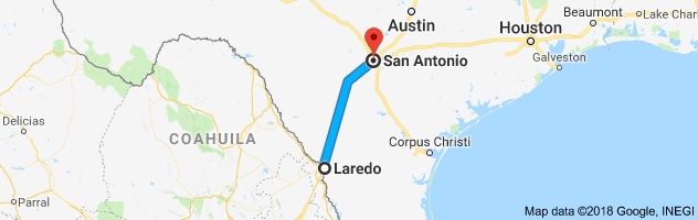 Laredo to San Antonio Auto Transport Route