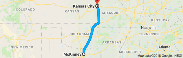 McKinney to Kansas City Auto Transport Route