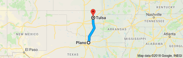 Plano to Tulsa Auto Transport Route